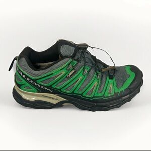 Salomon X Ultra GTX Women's Hiking Shoes Size 8 Gore-Tex Contagrip Green Black